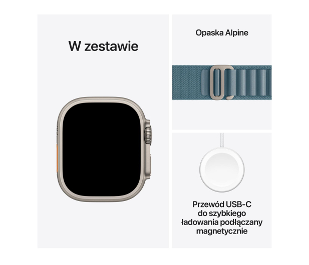 APPLE Watch Ultra 3 Naturalny Tytan/Niebieska Opaska Alpine L 5G - 1362451 - zdjęcie 7